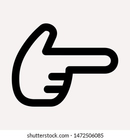 finger icon, Hand icon on white background. Vector illustration. - stock vector