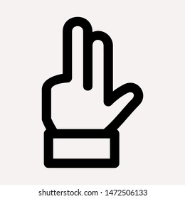 finger icon, Hand icon on white background. Vector illustration. - stock vector