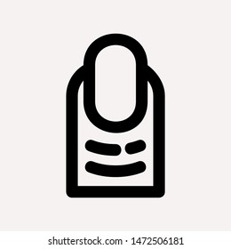 finger icon, Hand icon on white background. Vector illustration. - stock vector