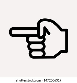 finger icon, Hand icon on white background. Vector illustration. - stock vector