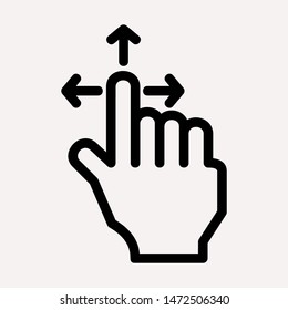 finger icon, Hand icon on white background. Vector illustration. - stock vector