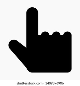 Finger icon isolated minimal single flat linear icon for application and info-graphic. Commercial line vector icon for websites and mobile minimalistic flat design.