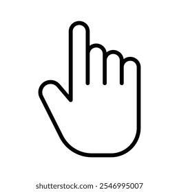Finger icon linear logo isolated