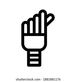 Finger icon or logo isolated sign symbol vector illustration - high quality black style vector icons
