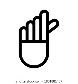 Finger icon or logo isolated sign symbol vector illustration - high quality black style vector icons
