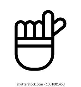 Finger icon or logo isolated sign symbol vector illustration - high quality black style vector icons
