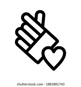 Finger icon or logo isolated sign symbol vector illustration - high quality black style vector icons
