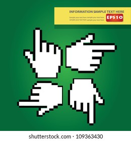 Finger icon on blackboard background,Vector