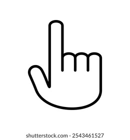 Icono de dedo Vector de contorno para Web ui