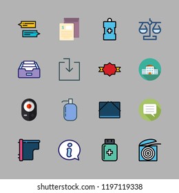 finger icon set. vector set about remote, download, inbox and file storage icons set.