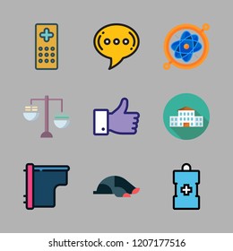 finger icon set. vector set about medicine, balance, mole and science icons set.