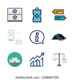 finger icon set. vector set about phone, school, adjustment id and profits icons set.
