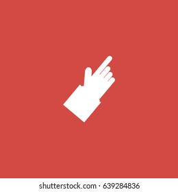 finger icon. sign design. red background