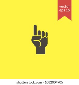 finger. finger icon. sign design. yellow background.