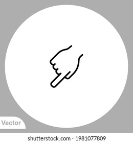 Finger icon sign vector,Symbol, logo illustration for web and mobile