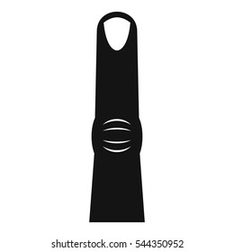 Finger icon. Simple illustration of finger vector icon for web