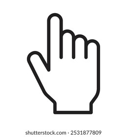 Finger icon Simple thin outline