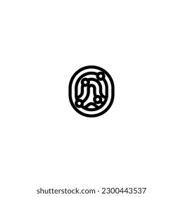 Fingersymbol mit kleinem Kreis mit schwarzer Farbe