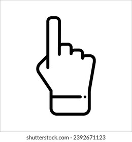 Icono del dedo de la ilustración vectorial