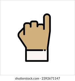 Vektorgrafik-Illustration mit Fingersymbol
