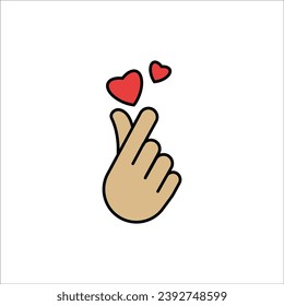 Icono del dedo de la ilustración vectorial