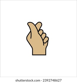 Icono del dedo de la ilustración vectorial