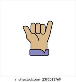 Icono del dedo de la ilustración vectorial