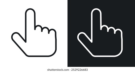 Finger icon in Thin line black color. flat simple vector symbols illustration.