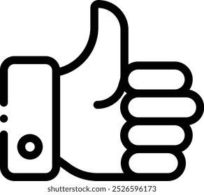 finger icon. Thin Linear Style Design Isolated On White Background