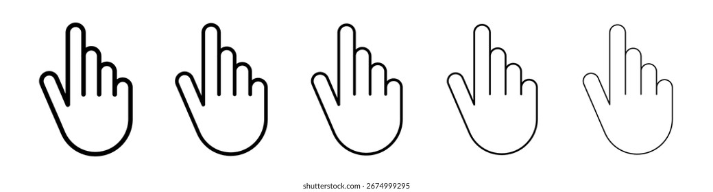 Vektorgrafik mit Fingersymbol. EPS 10