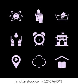 finger icon. finger vector icons set phone technology, hands drop, location restaurant and alarm