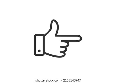 Fingersymbol, Vektorgrafik im modernen Stil.