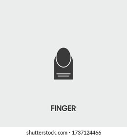 Fingersymbol Fingervektor auf grauem Hintergrund