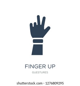 finger up icon vector on white background, finger up trendy filled icons from Guestures collection, finger up vector illustration