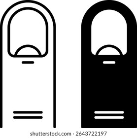 Finger Icons. Black and White Vector Illustration. Fingers on Hand, Human Upper Limbs. Human Body Part. Concept Anatomy