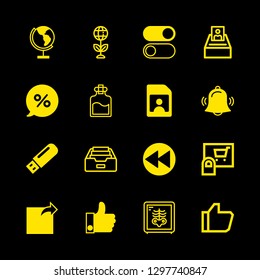 finger icons set with card with images data, percentage and inbox vector set