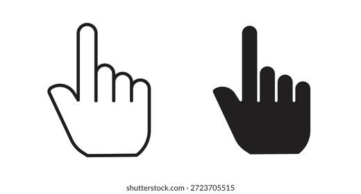 Finger icons vector collection for web designs. flat icons