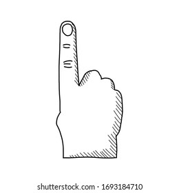 Finger - Ink Vector Sketch Icon