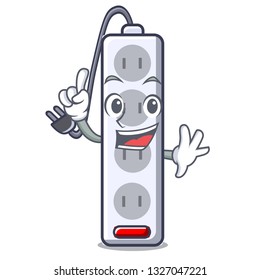 Finger isolated power strip with the mascot