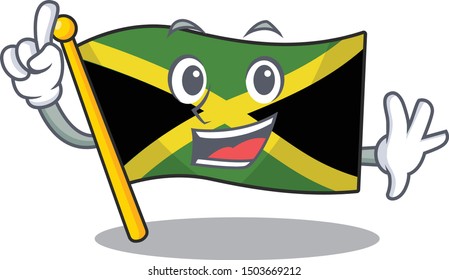 Finger jamaica flag folded in character drawer