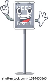 Finger keep right on side road character