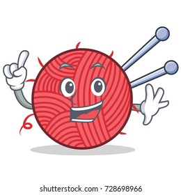 Finger knitting character cartoon style
