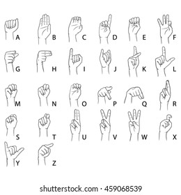 Finger Language Stock Vector (Royalty Free) 459068539 | Shutterstock