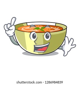 Finger lentil soup on a cartoon plate