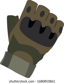 finger less gloves realistic vector illustration