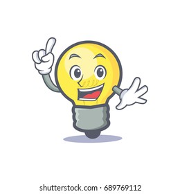 Finger light bulb character cartoon