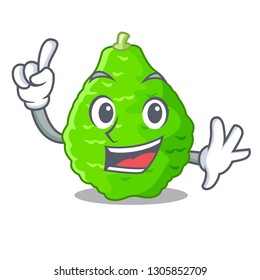 Finger Lime kaffir is isolated with cartoons
