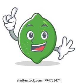 Finger lime mascot cartoon style