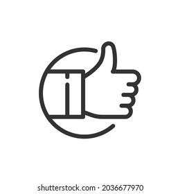 Finger line icon. Web symbol for web and apps. Sign design in outline style. Finger stroke object.