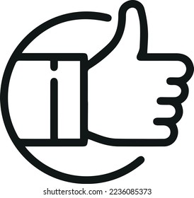 Finger line icon. Web symbol for web and apps. Sign design in outline style. Finger stroke object.